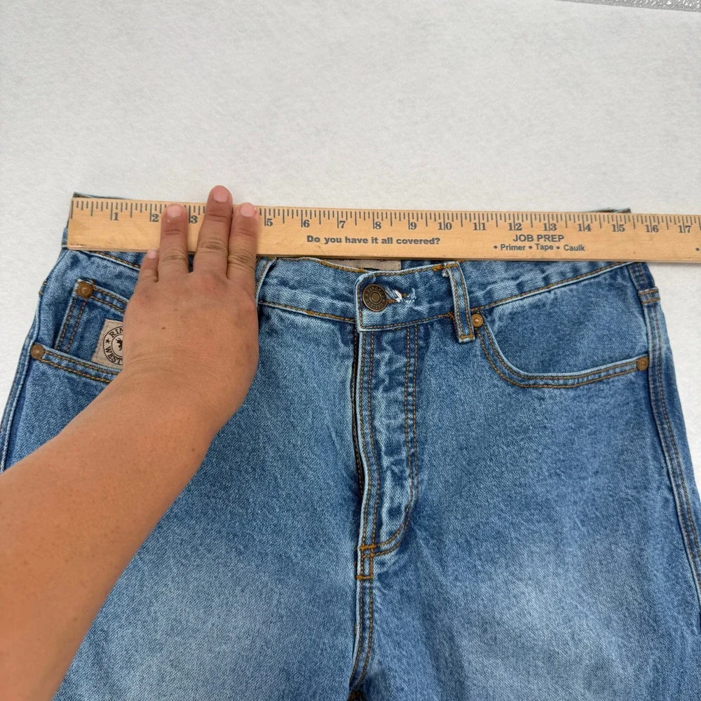 Ringers Western Barrington Slim Fit Mid Rise Blue Jeans Mens Size‎ 32 Button Fly